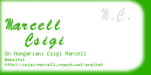 marcell csigi business card